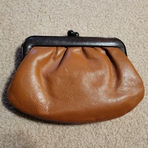 Genuine leather coin purse / clutch.